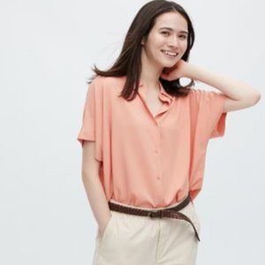 Uniqlo Rayon Short-Sleeve Blouse L